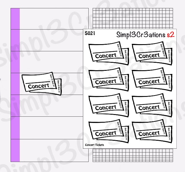 S021 | Concert Tickets Sticker Sheet (1356536086575)
