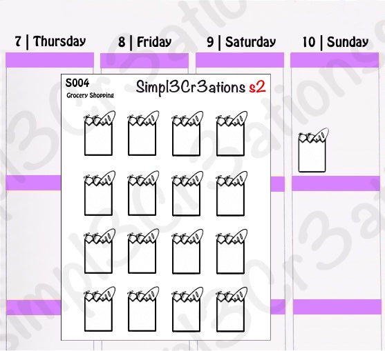 S004 | Grocery Shopping Sticker Sheet (1356447285295)