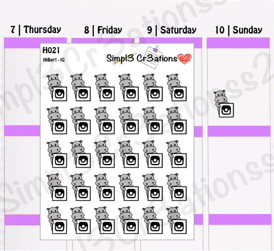 H021 | Hilbert With A Social Media Logo (IG) (4677212602437)