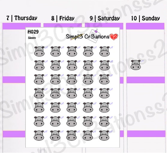 H029 | Sleepy Hilbert Emoji Sticker Sheet (6585889947717)