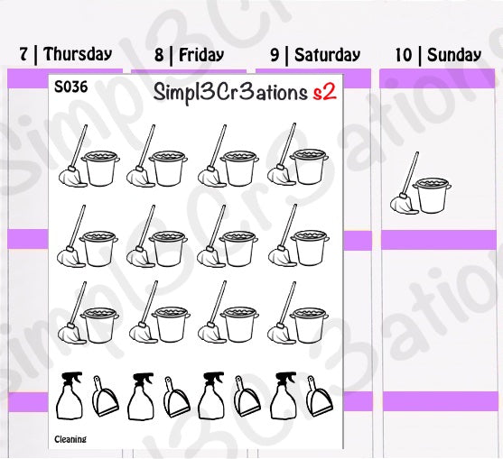 S036 | Cleaning Sticker Sheet (4308151533615)