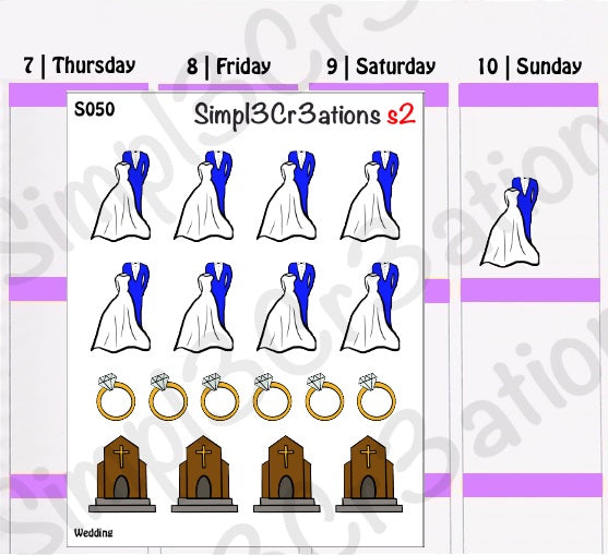 S050 | Wedding Sticker Sheet (4330181001285)