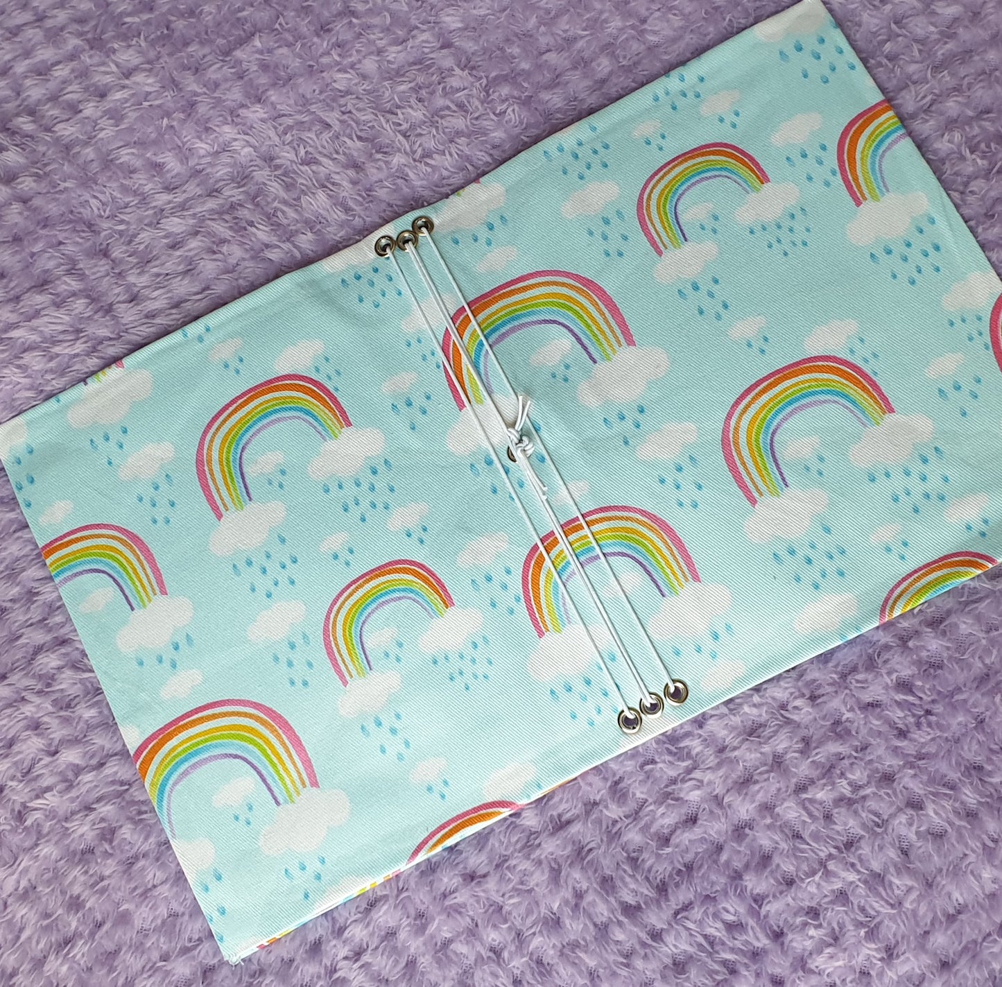 B602 | B6 Rainbow Cardboard/Fabric Travelers Notebook (4331031658565)