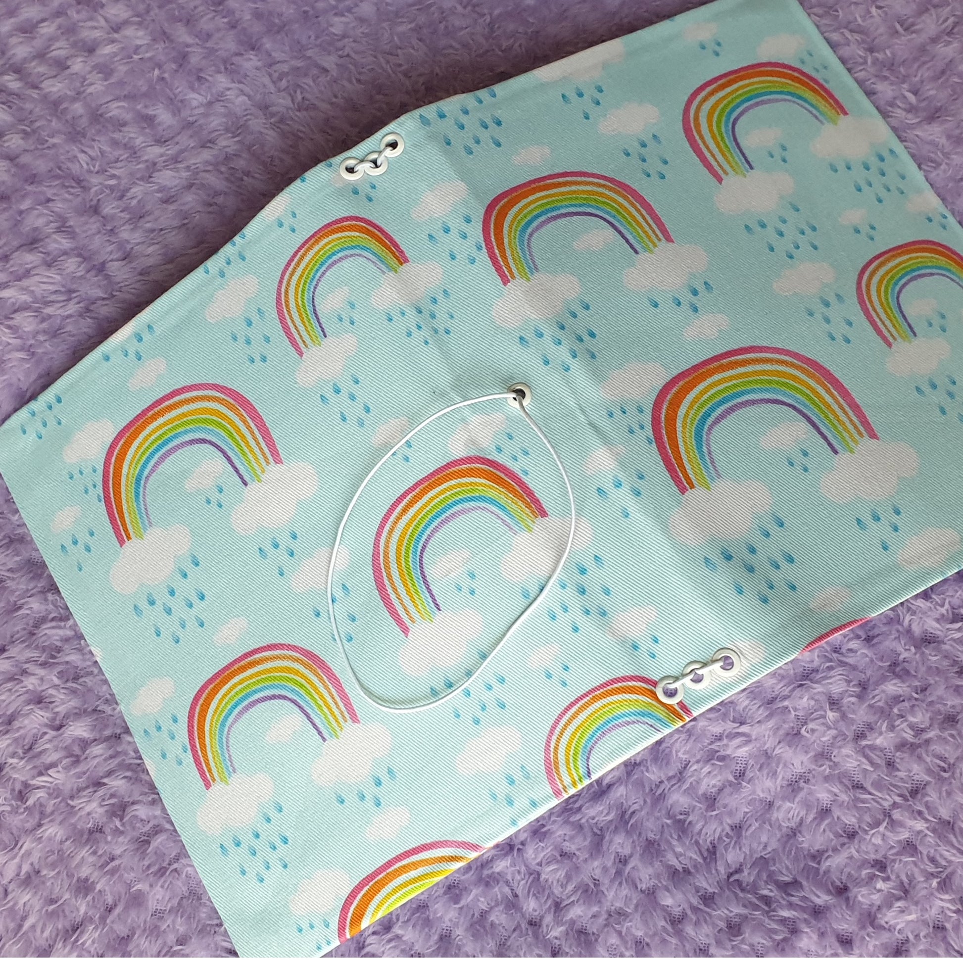 B602 | B6 Rainbow Cardboard/Fabric Travelers Notebook (4331031658565)