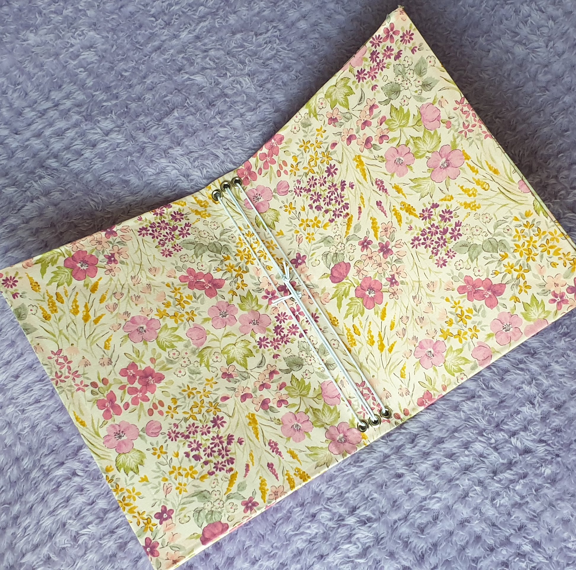 B601 | B6 Pink Floral Cardboard/Fabric Travelers Notebook (4331028250693)