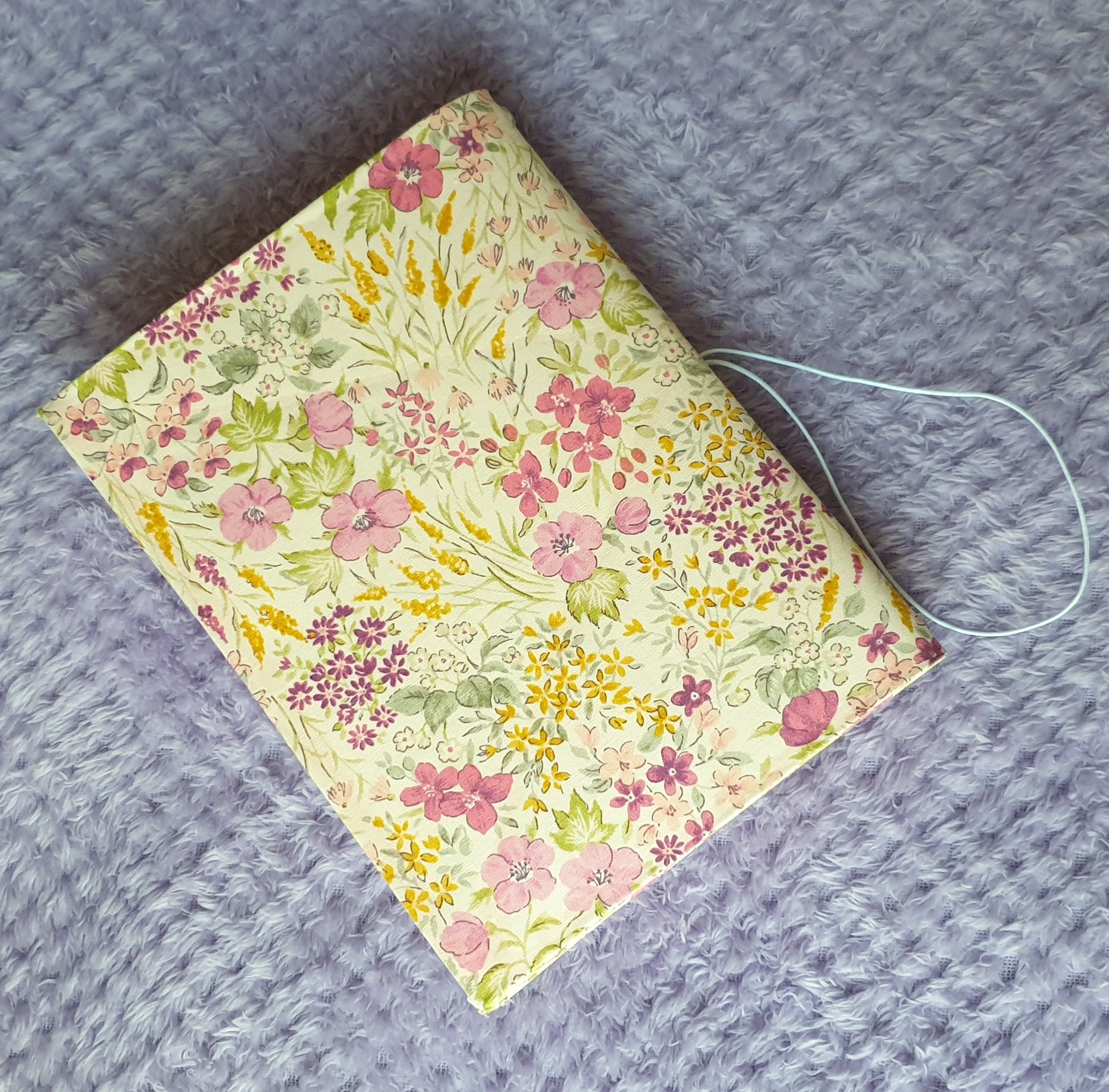 B601 | B6 Pink Floral Cardboard/Fabric Travelers Notebook (4331028250693)