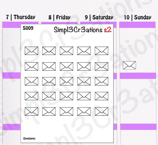 S009 | Envelope Sticker Sheet (1356455313455)