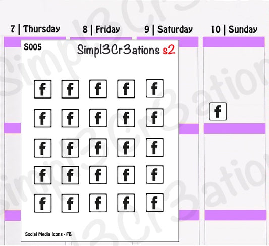 S005 | Social Media (FB) Planner Stickers (1356533760047)