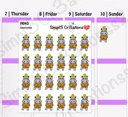 H043 | Hilbert In Construction Sticker Sheet (6618330267717)