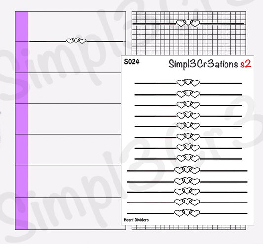 S024 | Hobo Weeks Heart Dividers (1356659490863)