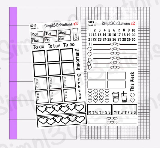 S013 | Hobonichi Weeks Heart Kit (1356539756591)