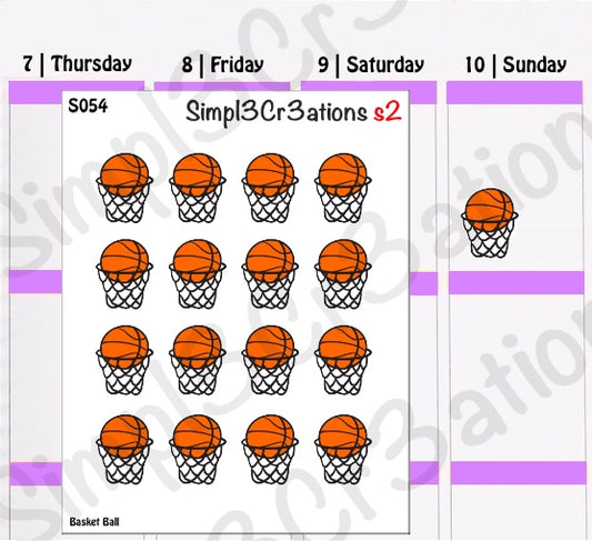 S054 | BasketBall Sticker Sheet (4330183196741)