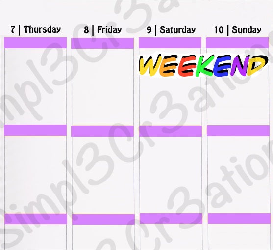 S055 | Weekend Banner Sticker Sheet (4333054328901)