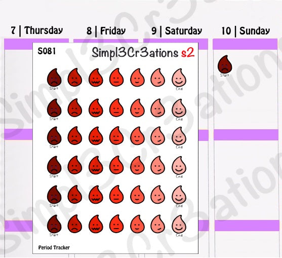 S081 | Period Tracker Sticker Sheet (4345973964869)