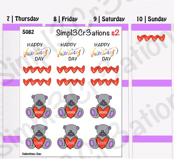 S082 | Valentines Day Sticker Sheet (4345974030405)