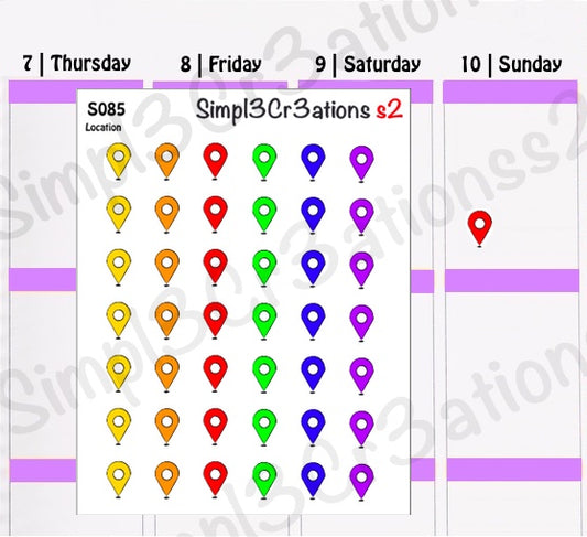 S085 | Location Symbol Sticker Sheet (4480740556869)