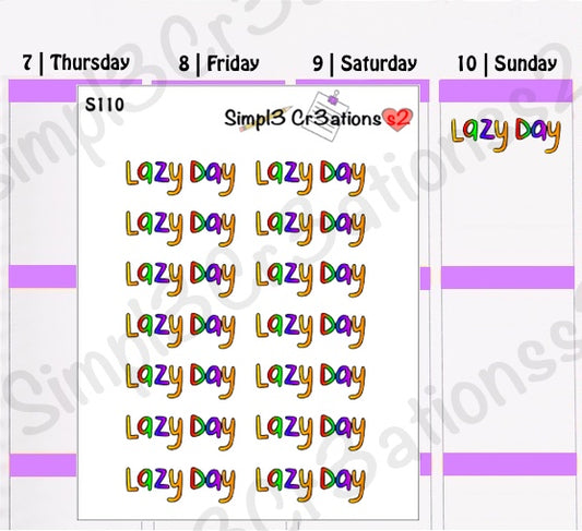 S110 | Rainbow Ombre Lazy Day Stickers (4530981896261)