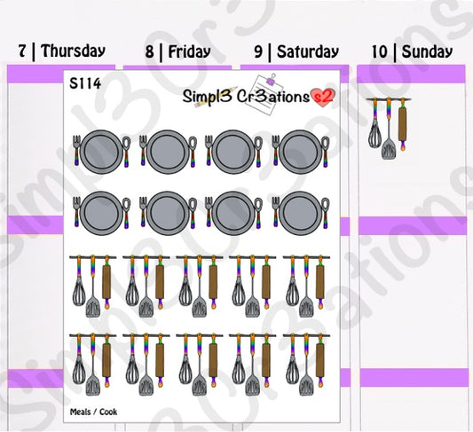 S114 | Meals or Cook Sticker Sheet (4571982889029)