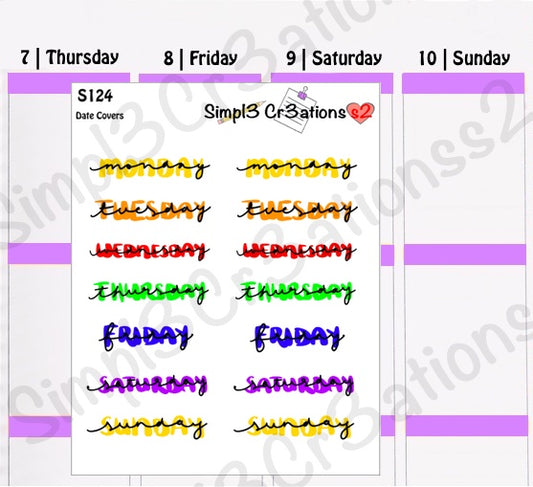 S124 | Date Covers Sticker Sheet (4620302549061)