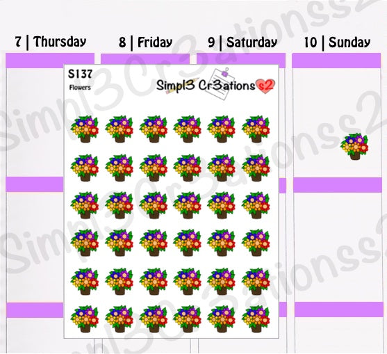 S137 | Flowers Sticker Sheet (6585877397573)