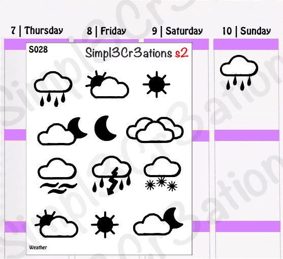 S028 | Weather Sticker Sheet - Large (1388203835439)