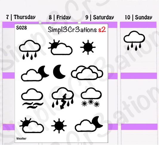 S028 | Weather Sticker Sheet - Large (1388203835439)