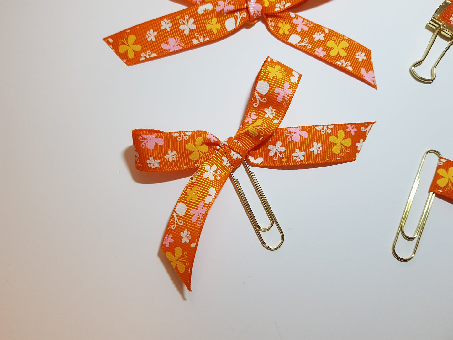 P001 | Paper Clips and Planner Charms - SET (Orange) (1312130433071)