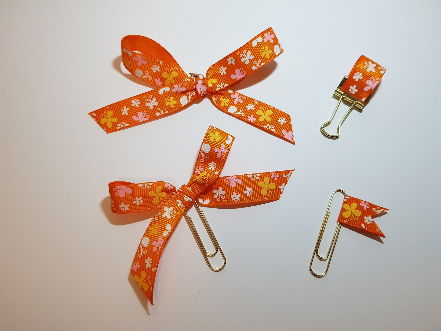 P001 | Paper Clips and Planner Charms - SET (Orange) (1312130433071)